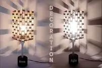 ببینید| با چوب و مقوا این چراغ رومیزی زیبا را بسازید!