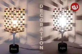 ببینید| با چوب و مقوا این چراغ رومیزی زیبا را بسازید!