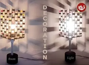 ببینید| با چوب و مقوا این چراغ رومیزی زیبا را بسازید!