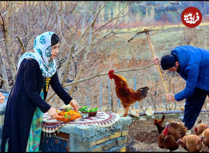 (ویدئو) غذای روستایی در ایران؛ پخت تاس کباب به شیوه سنتی