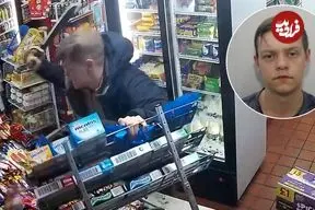 ببینید | حمله وحشیانه با قمه به دو مشتری در فروشگاه