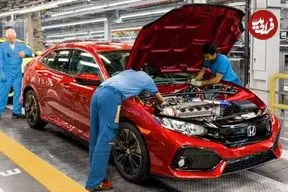 ببینید| صفر تا صد تولید خودروی هوندا سیویک در کارخانه ای در آمریکا