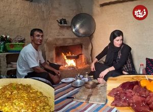 ببینید؛ غذای روستایی در ایران؛ پخت یک غذای سنتی با جگر مرغ و تخم مرغ