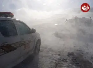 ببینید؛ لحظات نفس‌گیر نجات مادر باردار گرفتار در برف و کولاک امین‌الله