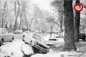 عکس؛ سفر در زمان؛ برف سنگین تهران در سیزدهم آذر ۶۲ سال پیش