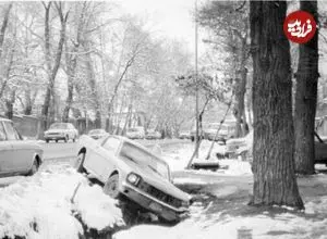 عکس؛ سفر در زمان؛ برف سنگین تهران در سیزدهم آذر ۶۲ سال پیش