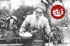 عکس| سفر در زمان؛ پیرمرد آب‌فروش در تهران؛ حدود سال 1300