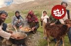 ببینید؛ غذای روستایی در افغانستان؛ پخت آبگوشت سنتی در کوه های بامیان
