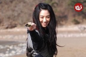 عکس| سفر به تاریخ؛ «پرنسس جامیونگ» با لحاف و بخاری برقی در پشت‌صحنه سریال «جومونگ 3»