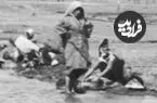 عکس| سفر زمان؛ «زنان قزوینی» در حال لباس شستن در کنار رودخانه؛ بیش از 90 سال قبل