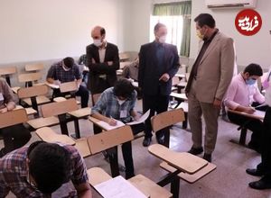 ببینید؛ ویدئوی پربازدید از دانشجوی بچه‌به‌بغل سر جلسه امتحان