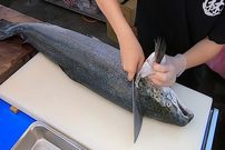 ببینید؛ فرآیند فیله کردن ماهی سالمون و تهیه ساشیمی با آن توسط آشپز تایوانی 