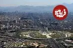 عکس| سفر در زمان؛ منظره تهران از فراز بام خانه ای در حوالی عباس آباد؛ سال 1345