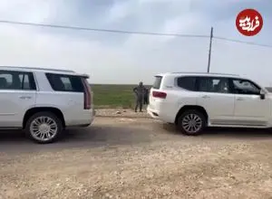 ببینید؛ نبرد پرهیجان لندکروزر و کادیلاک اسکالید؛ زورآزمایی دو غول ژاپنی و آمریکایی
