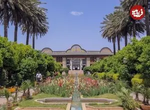 عکس| سفر زمان؛ تصویری از «نارنجستان قوام» در شهر شیراز در دوران قاجار