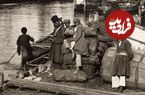 عکس؛ سفر به تاریخ؛ بارگیری یک کشتی در بندر انزلی؛ 120 سال قبل