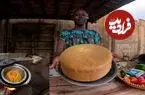 ببینید| غذای روستایی در کنیا؛ پخت کیک کدو تنبل در هوای بارانی