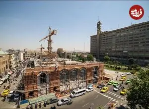 عکس| سفر زمان؛ توپ‌های جنگی و خیمه‌های سربازان در گوشه میدان توپخانه؛ 140 سال قبل