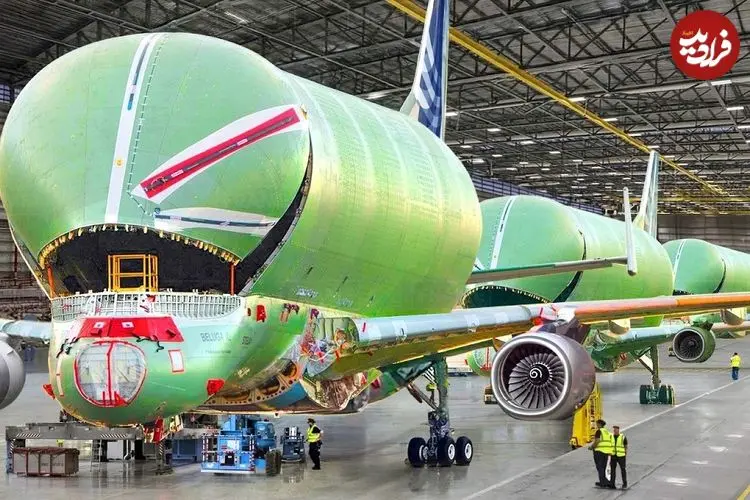 ببینید| فرآیند دیدنی تولید هواپیمای غول پیکر ایرباس بلوگا در اروپا