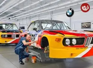 ببینید| مراحل بازسازی و رنگ آمیزی خودروهای قدیمی «بی ام و» و تبدیل آن ها به آثار هنری