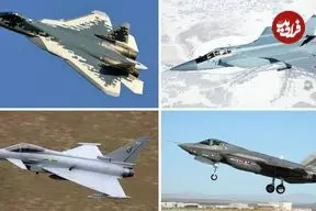 تصاویر| از اف-22 تا سوخو-57؛ آشنایی با 7 مورد از قدرتمندترین هواپیماهای نظامی جهان در نبرد مدرن