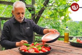 ببینید؛ غذای روستایی در ترکیه؛ پخت یک غذای متفاو با برنج، کنگر و گوشت