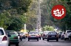 عکس؛ سفر در تاریخ؛ نمای هوایی از «خیابان کاخ(فلسطین فعلی) و تهران»؛ سال 1325