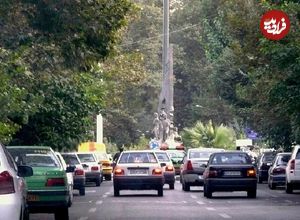 عکس؛ سفر در تاریخ؛ نمای هوایی از «خیابان کاخ(فلسطین فعلی) و تهران»؛ سال 1325