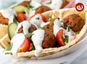 طرز تهیه ساندویچ فلافل سوری با سس مخصوص