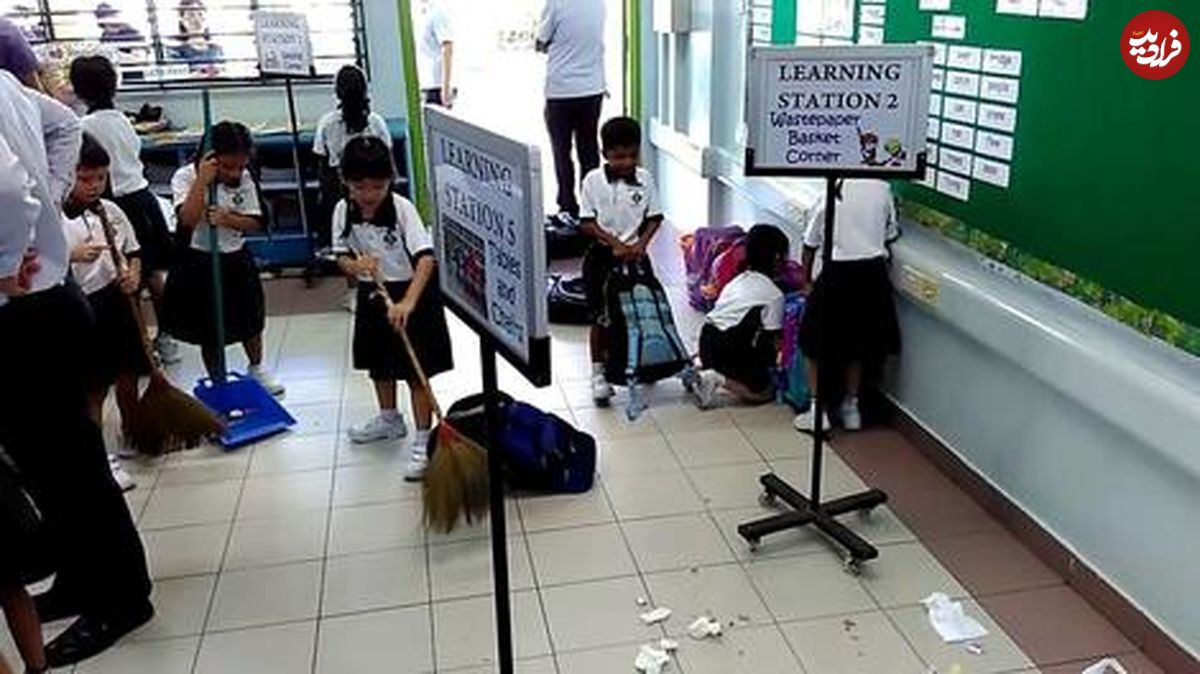 (ویدئو) فرهنگ تمیز کردن مدارس در ژاپن؛سنت چند ساله بودا برای ایجاد تمرکز