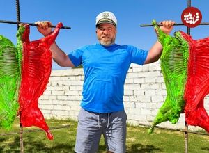 ببینید| غذای روستایی در آذربایجان؛ کباب بره و ماهی خاویاری به روشی متفاوت