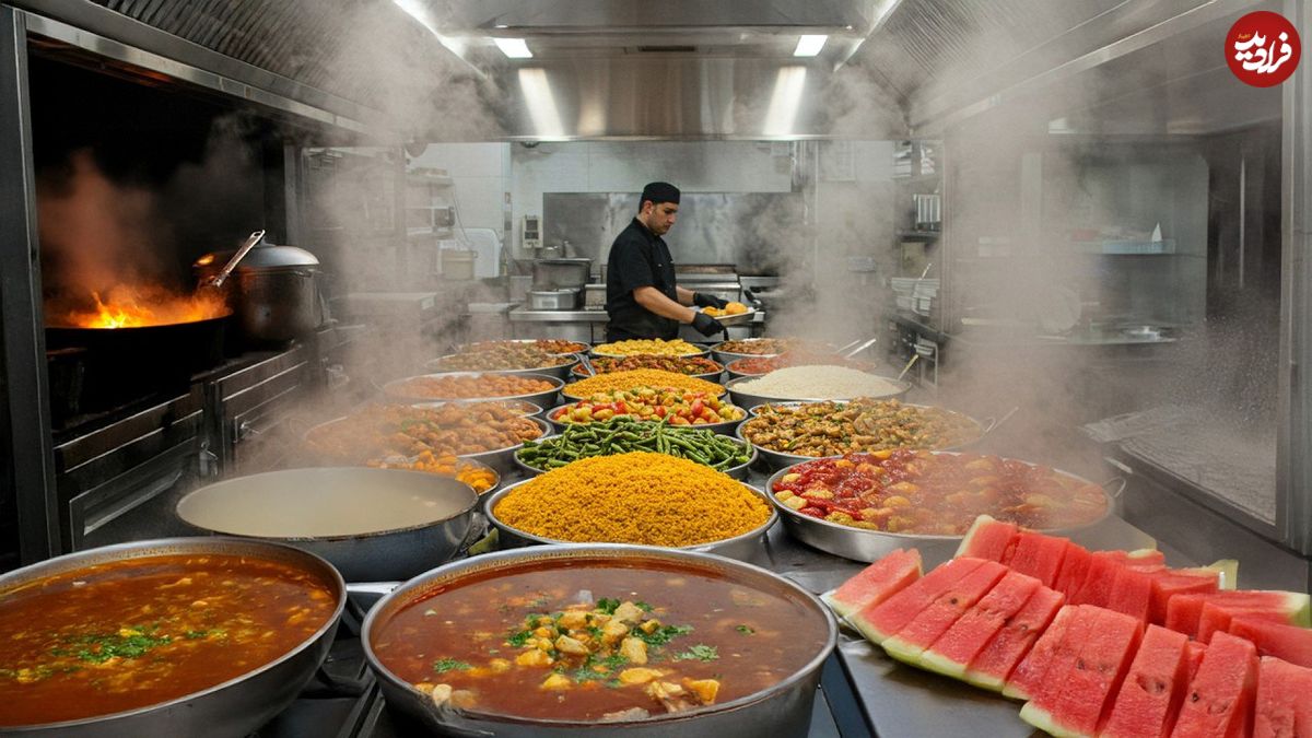 ببینید؛ غذای خیابانی در ترکیه؛ پخت خورشت بادمجان، کیک و تهیه سالاد در استانبول