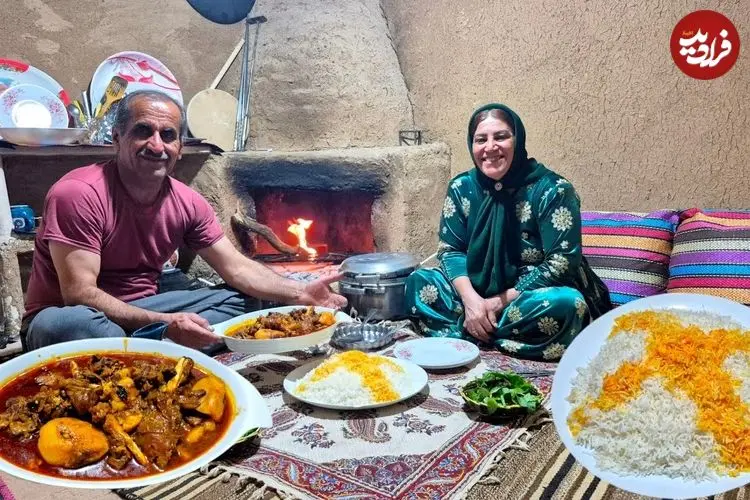 ببینید| غذای روستایی در ایران؛ پخت خورشت آلو به روش سنتی