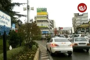 عکس| سفر به تهران قدیم؛ «سرپل تجریش، ابتدای خیابان سعدآباد»؛ دهه 30