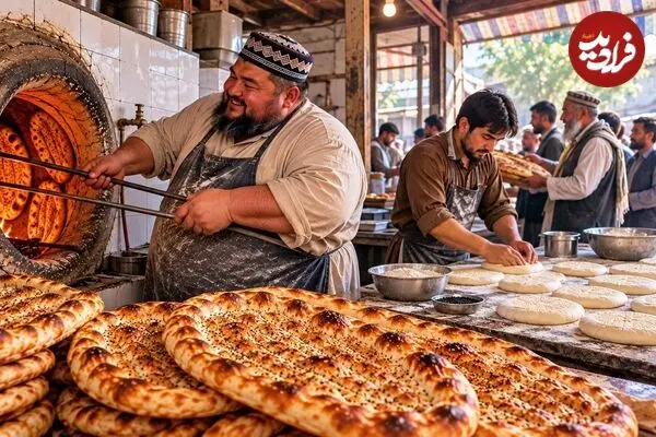 ببینید| غذای خیابانی در افغانستان؛ مراحل پخت نان سنتی در کابل