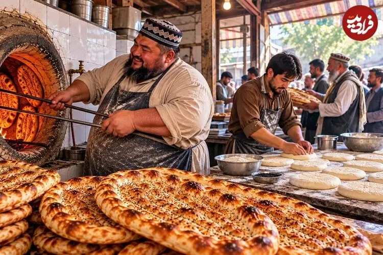 ببینید| غذای خیابانی در افغانستان؛ مراحل پخت نان سنتی در کابل