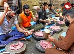 ببینید| غذای خیابانی در هند؛ پخت کوفته گوشت کشمیری به روش سنتی در سرینگر