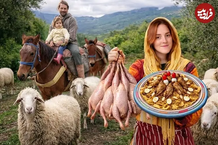 ببینید| غذای روستایی در مراکش؛ پخت رفیسای سنتی با بلدرچین