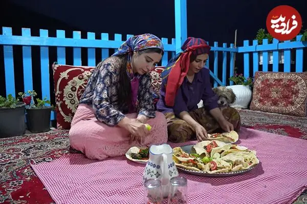 ببینید| غذای روستایی در ایران؛ پخت ران بره و نان تافتون در طبیعت کوهستانی روستا
