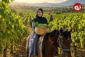 ببینید| غذای روستایی در ایران؛ برداشت غوره تازه از مزرعه و تهیه آبغوره با آن