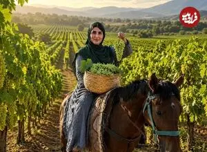 ببینید| غذای روستایی در ایران؛ برداشت غوره تازه از مزرعه و تهیه آبغوره با آن