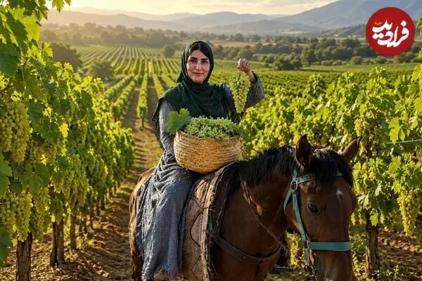 ببینید| غذای روستایی در ایران؛ برداشت غوره تازه از مزرعه و تهیه آبغوره با آن