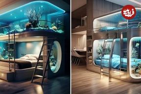 (عکس) تختخواب های دوطبقه برای علاقمندان به دنیای زیر آب 