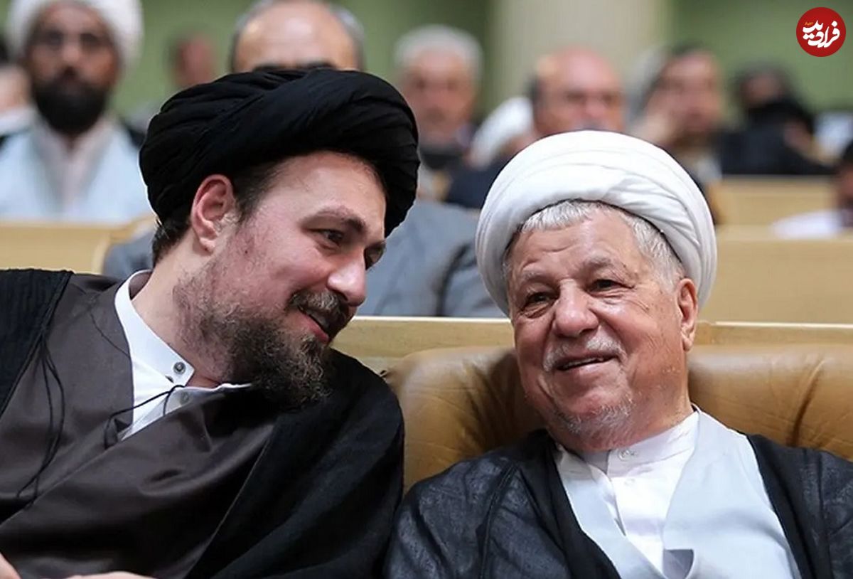 عکس؛ سفر به تاریخ؛ گریۀ «سید حسن خمینی» در کنار پیکر «هاشمی رفسنجانی»؛ سال 95