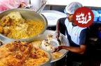 (ویدئو) غذای خیابانی در هند؛ فرآیند طبخ 1000 کیلو چلو مرغ بریانی