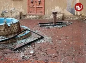 عکس| آسیب به کاخ سلیمانیه و چند اثر تاریخی کرج در حمله هوایی 