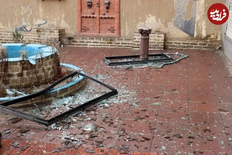 عکس| آسیب به کاخ سلیمانیه و چند اثر تاریخی کرج در حمله هوایی 