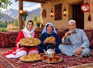 ببینید| غذای روستایی در افغانستان؛ فرآیند تهیه بولانی با سیب زمینی و سبزیجات تازه