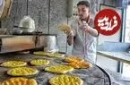 ببینید| غذای خیابانی در ایران؛ مهارت یک نانوا در پخت نان شیرمال در اصفهان