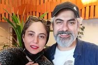 عکس| سفر به تاریخ؛ «مهدی پاکدل» 19 ساله در کنار «فاطمه معتمدآریا» در پشت‌صحنه یک تئاتر
